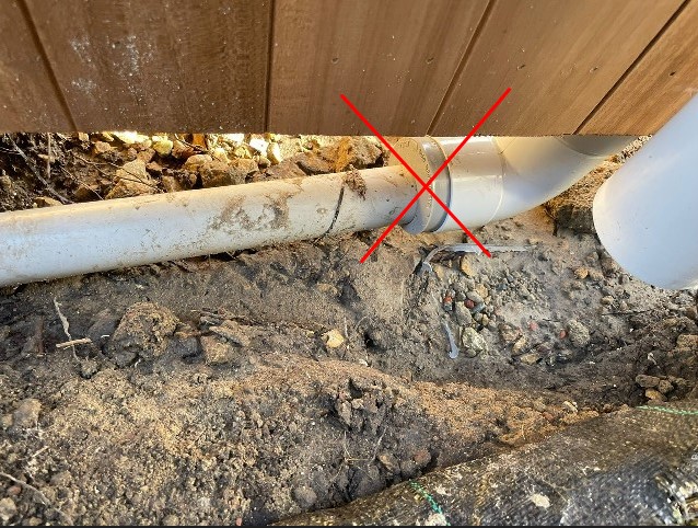 outlet tube for rainwater drainage